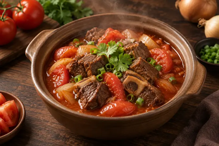 Bò hầm cà chua